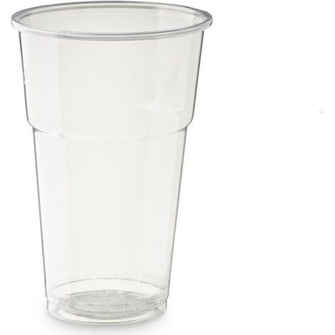 Gobelet jetable transparent en PLA 575 ml. - 50 pièces. - Ecobioshopping (1/2)