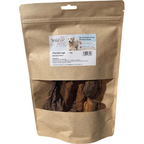 Wild & Fein Pferdelunge - 100 g - natürlicher Kausnack für Hunde