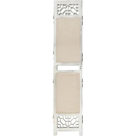 Paravent Cloison de séparation 6 panneaux, Pour Jardin, Balcon, Terrasse Crème 210x165 cm Tissu OIB2061E (1/5)