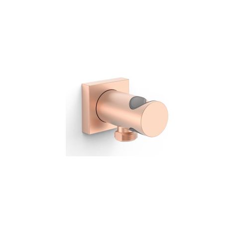 Support fixe avec arrivée d’eau pour douchette Or Rose Mat 24K - TRES 21118221OPM