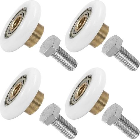 Set di 4 rulli di ricambio per porta doccia - 19 mm - con viti (1/4)