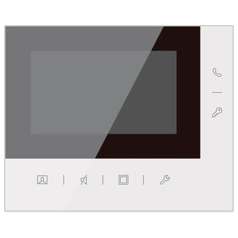 Interphone vidéo busch-jaeger m22483-w-03 écran 4.3 pouces
