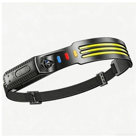 Headlamp, 230° Wide Angle, 3 x LED White Light Strips, The Brightest Headlamp, Rechargeable with Waterproof Headlamp, Camping, Jogging, Fishing, Headlamp, LED Headlight, Camping Head (1/5)