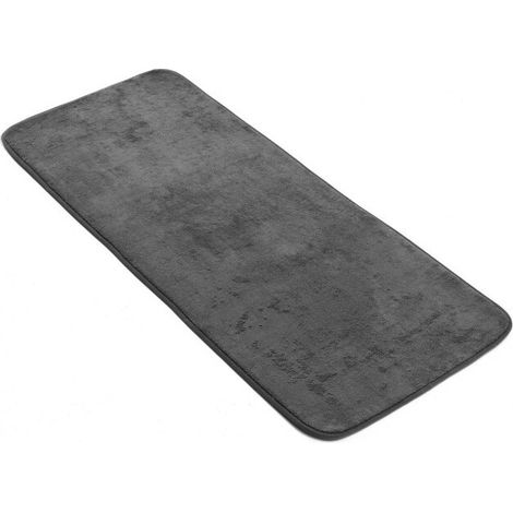 Tapis de Bain 50 x 120 cm Vitamine Anthracite - Microfibre - Livraison gratuite (1/5)