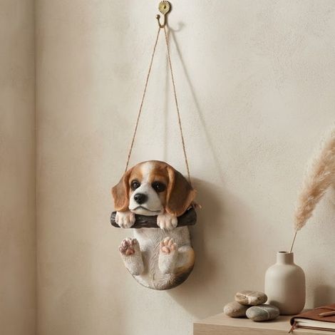 Playful Dangling Puppy Figurine Ornament (1/2)