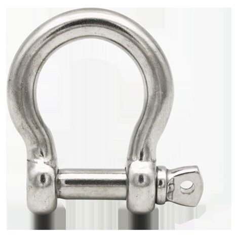 royaluxe-6pcs M4 La manille d'anneau d'arc de D ferme à clef l'acier inoxydable 304 pour le gréement résistant, transportant, manilles de maillon de chaîne en acier (1/5)