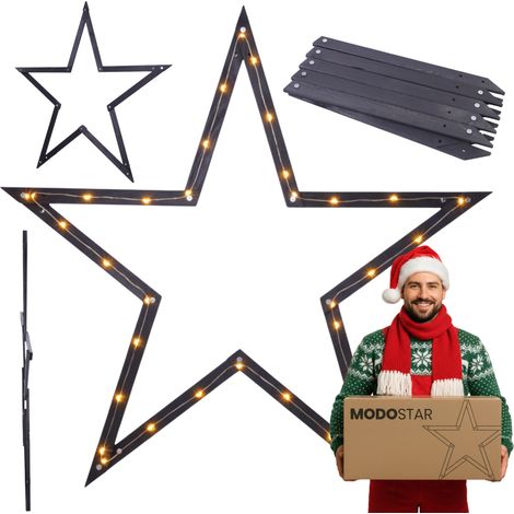 MODO24 MODOSTAR Étoile Noël 2D XXL FSC 139cm Noir DIY (1/5)