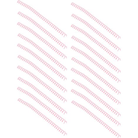 20 Raccords Spirales Plastique ABS pour Reliure 30 Feuilles, Recharges Tulipe Rose pour Papeterie et Bureau (1/5)
