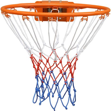 Roue de 45 cm remplaçable, fixation murale, double ressort, revêtement résistant aux intempéries, avec filet, orange