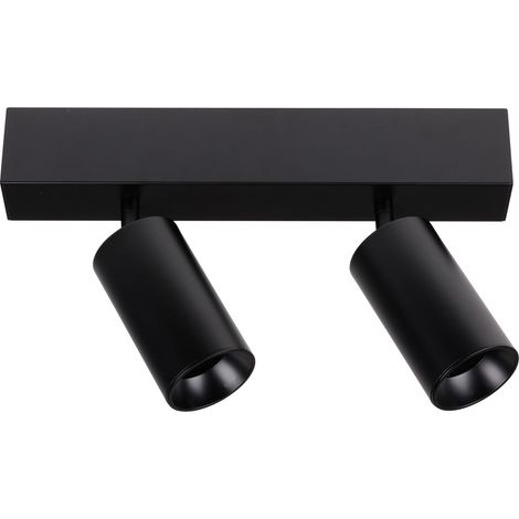 Plafonnier ANOVI UNIVERSAL PROFILE LED WiZ Pro RGB+TW rond noir mat 2 têtes - EUROPOLE - 29321028