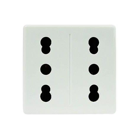 PRISE DOUBLE 2P+T 16A BIV.ST.ITA.SY/WT GEWISS GW20291