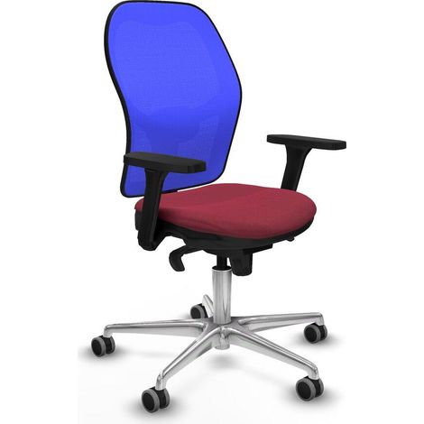 piqueras-y-crespo Silla ergonómica granate para escritorio