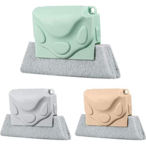 Nettoyage créatif des fentes de fenêtre - 3 brosses de nettoyage de fenêtre magiques, brosses de nettoyage de rail de fenêtre ou de porte coulissante - pour fenêtres et portes