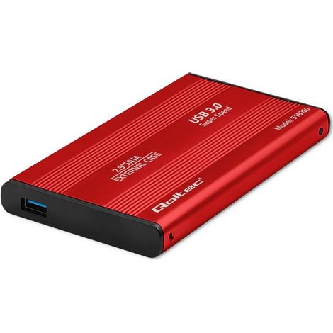 Qoltec HDD/SSD 2,5" SATA3 USB 3.0 Rosso (1/5)