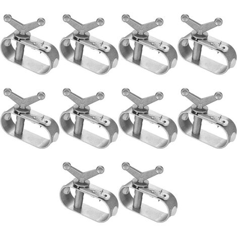 Lot de 10 tendeurs pour clôture, câble barbelé et grilles de jardin, fixation robuste
