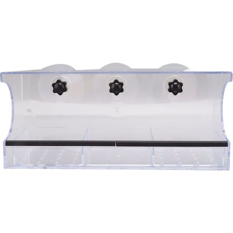 Mangeoire pour Oiseaux à Fenêtre - Plateau Transparent avec Ventouses Puissantes pour Balcon (1/5)
