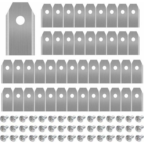 45 Titanklingen für alle Mähroboter von Husqvarn/Automower/Yardforce/Gardena (3g-0,75mm) mit 45 Schrauben, Ersatzklingen für Modelle 105,310,315,320,420,430x,r40i