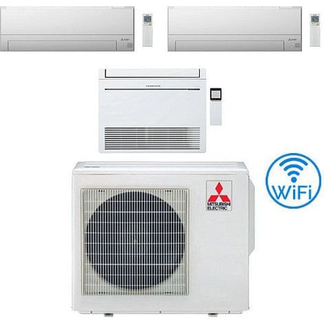 Climatizzatore Condizionatore Mitsubishi R32 Trial Split Inverter MSZ-BT Wifi più Console 9000 + 9000 + 12000 BTU con U.E. MXZ-3F54VF Classe A+++/A++ (1/2)