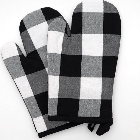 lot De 2 Gants De Four -coton - Gants De Cuisine Pratiques - Rsistants La Chaleur (1/5)