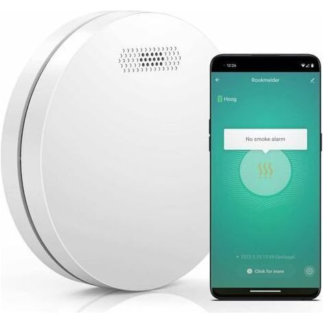 BARKBUSTERS Détecteur de Fumée Connecté - Batterie de 10 Ans - Alarme Incendie WiFi avec Smart Life - - 1 pièce (1/5)