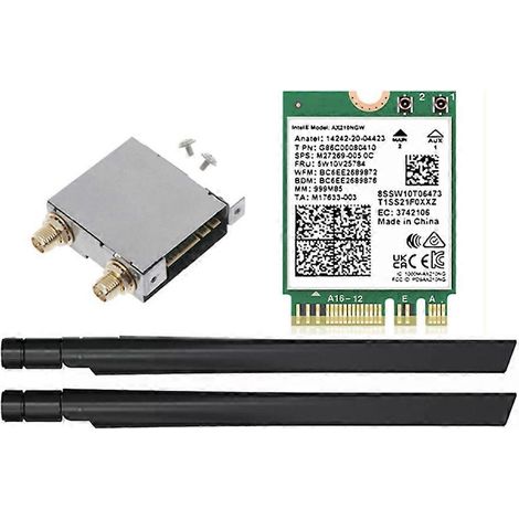 Carte Réseau WiFi 6E AX210 PCIe Tri-Bande 6G/5G/2.4G avec Bluetooth 5.2 (1/5)