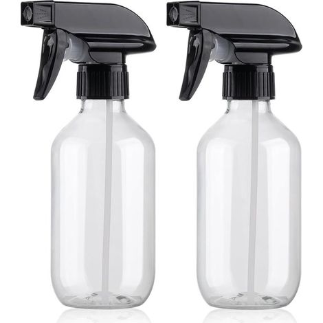 Nachfüllbare Sprühflaschen verstellbarer Sprühkopf 2 Stück transparent 300 ml (1/5)