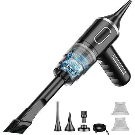 Souffleur d'air comprimé électrique - Souffleur d'air avec Super Puissance d'aspiration - Dépoussiéreur d'air à Double Usage Blow- pour Une Utilisation Domestique et Automobile (1/5)