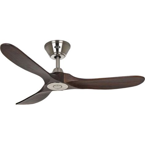 [GEBRAUCHT] B-Ware Casafan Deckenventilator Eco Genuino leise Fernbedienung chrom/nussbaum 122 cm (1/2)
