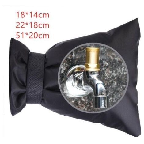 ExtéRieur Protection Robinet,Robinet de Jardin Housse, Épaisses Couverture Isotherme Thermique Anti-Gel/Neige/Pluie/Givre/Froid, pour Robinet de Jardin et Extérieur (1814cm)noir