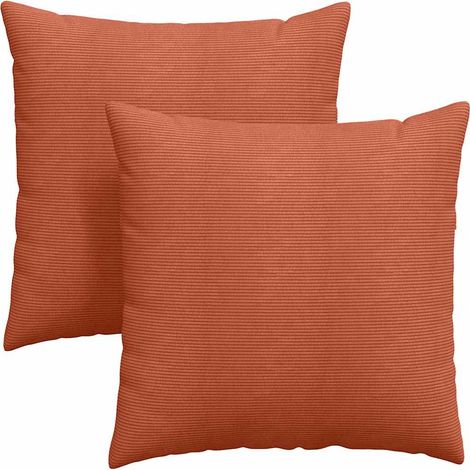 Maison Exclusive - Sofakissen 2 Stück Rot-Orange 60 x 60 cm Cords