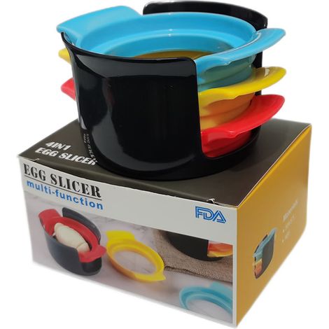 Tagliauova, affettauova 4 in 1 in acciaio inox, per uova sode, fragole, kiwi (1/5)
