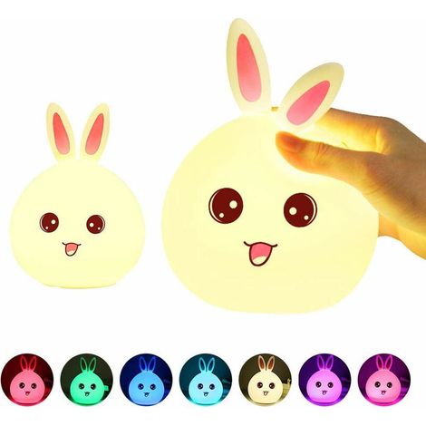 Kids Night Light, Baby Portable Night Lights with 7 Key Lighting USB Charging Option Baby Night Light for Kids Room Kids Birthday Party Bedroom Living Room Decoration Gift (1/5)