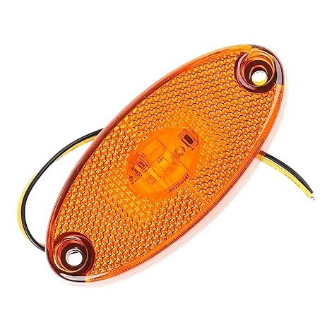 Feu de Position Latéral LED Jaune 12V pour Camping-car, Camion et Remorque, Feu de Gabarit Ambre Étanche avec Bornes à Fourche, Lampe de Signalisation (1/5)