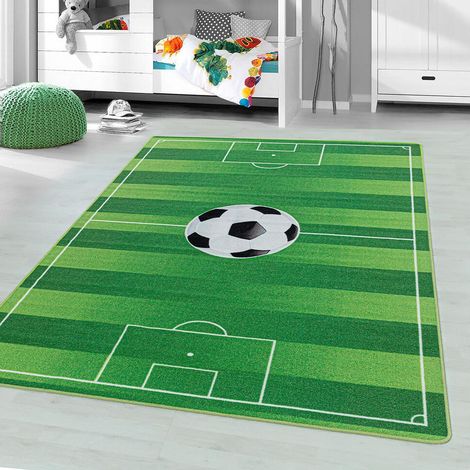 Tapis enfant de jeu football Soccer Vert 100x150