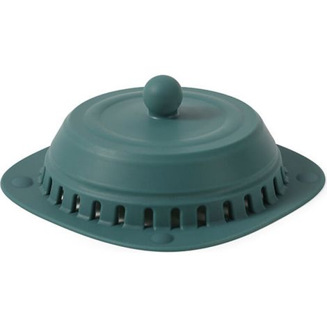 Bouchon de douche vert foncé – anti-obstruction – filtre d'évier (1/5)