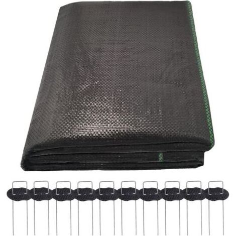 Toiles de Paillage, 2m10mBache Mauvaise Herbe, Toile Anti Mauvaises Herbes, Durable Perméable Résistant à la Déchirure, Géotextile Anti Mauvaises Herbes pour Allée, Jardin und Agricole (1/4)