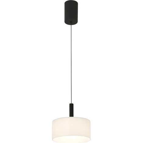 Suspension moderne noire verre blanc LED 8W Italux
