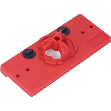 Gabarit de perçage pour charnières invisibles en ABS, guide de perçage et positionneur pour perceuse d'établi (rouge) (1/5)