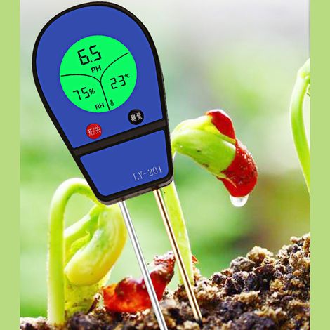 Testeur de pH LY201 (acidité/alcalinité), testeur d'humidité et thermomètre (1/5)