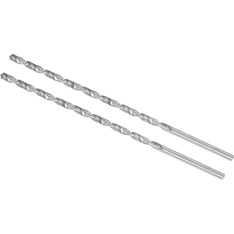 2-Pièces Extra Longue Torsion Perceuse Mèches 5mm x 200mm Acier (1/5)