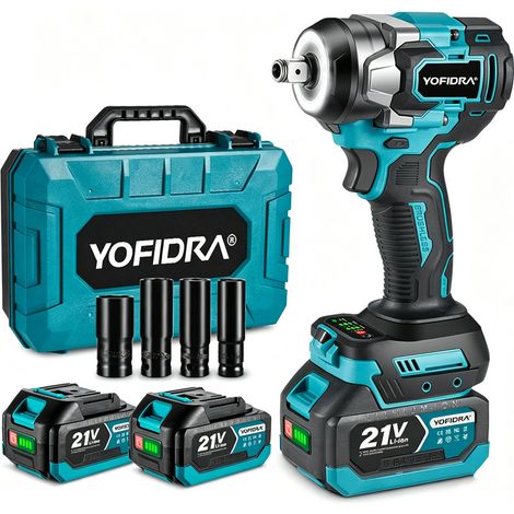 Avvitatore a impulsi brushless 700 Nm, 1/2", 3 velocità, con 2 batterie da 4,0 Ah e 4 bussole (1/5)