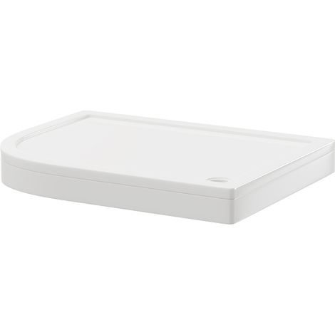 Pearlstone 1200mm x 900mm x 40mm Left Hand Offset Quadrant Shower Tray and Plinth (1/5)