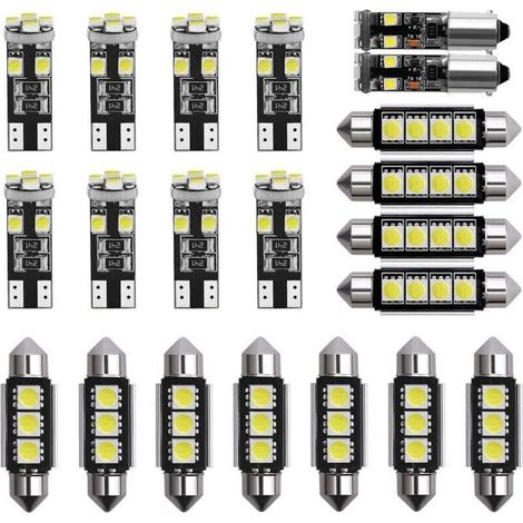 Lampadine LED bianco freddo 6000–8000 K per targa, 12 V, formato mini, confezione da 2, illuminazione interna auto