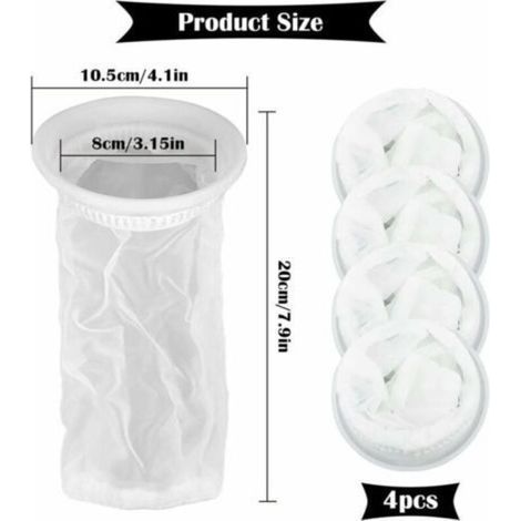 Set mit 4 Regenwasserfiltern für 1000-Liter-IBC-Container, aus Nylon mit IBC-Deckelanschluss (1/5)
