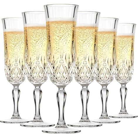 Sparkling Wine Glasses, Crystal Champagne Flutes, Glasses, Glassware (1/5)