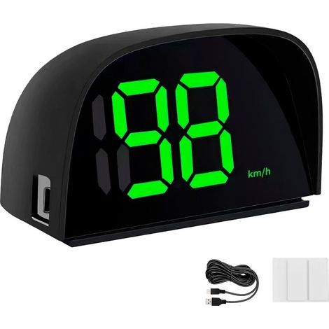 Compteur de Vitesse Voiture GPS HUD LED Haute Précision Sécurité Améliorée Compteur de Vitesse Numérique Panneau avec Capot Occultant pour Moto Vélo USB Plug-and-Play Améliorée Lisibilité Sécurité (1/5)