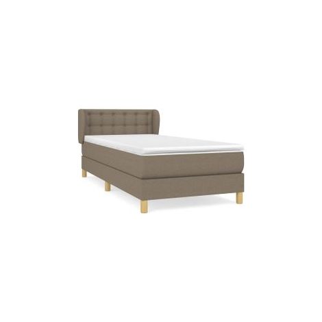 Sommier à lattes de lit avec matelas Taupe 90x200 Tissu (1/5)