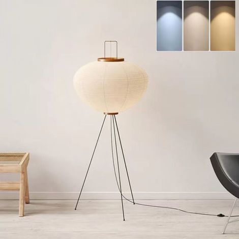 Lampe de chevet japonaise Xuan en papier, abat-jour blanc de 68 cm, 3000-6000 K, idéale pour le salon. Abat-jour artisanal japonais,E27 (1/5)