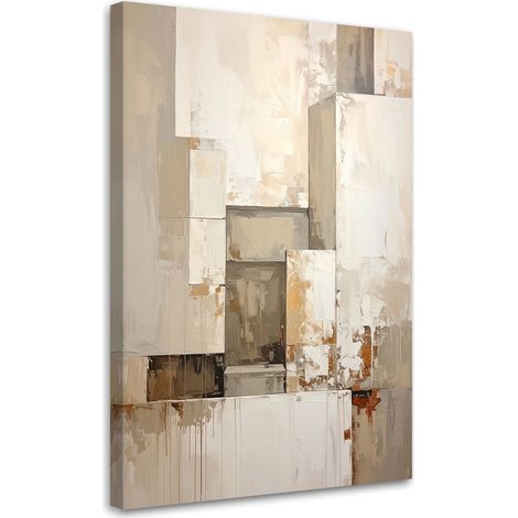 Bild auf Leinwand Abstrakt Formen in Beige 20x30 (1/5)