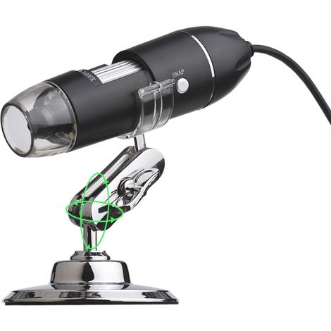 Mini microscopio elettronico USB portatile 1600X, lente d'ingrandimento digitale tascabile per laptop e computer desktop, per osservare la pelle di insetti e piante